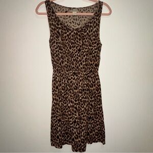 Lucky Brand Animal Print Leopard Mini sleeveless Dress